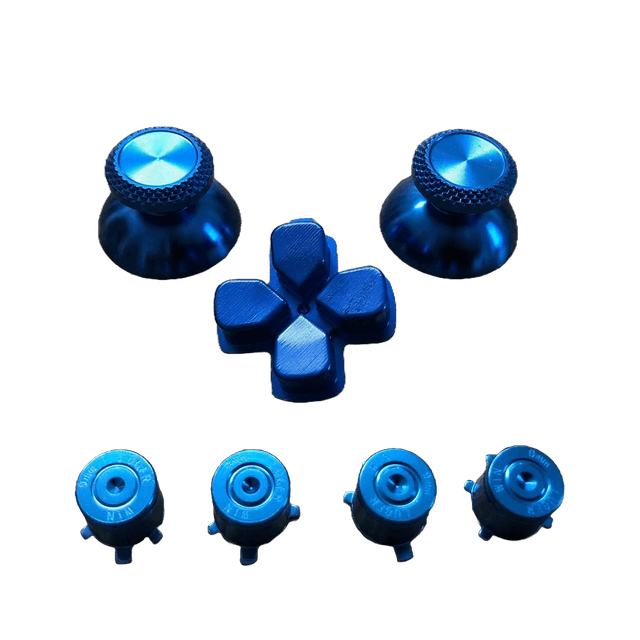 PS5 Controller Aluminium Metal Joystick Buttons D-Pad &amp; Caps Blue