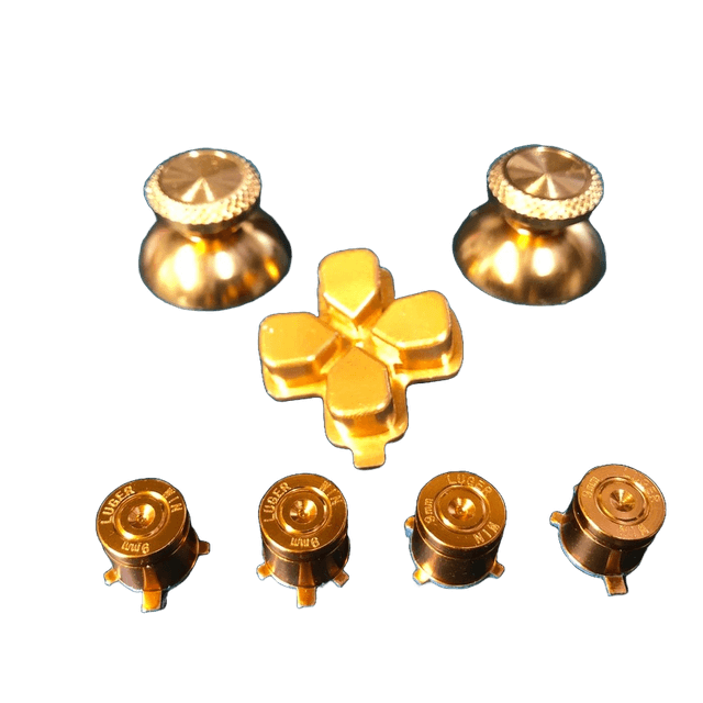 PS5 Controller Aluminium Metal Joystick Buttons D-Pad &amp; Caps Gold