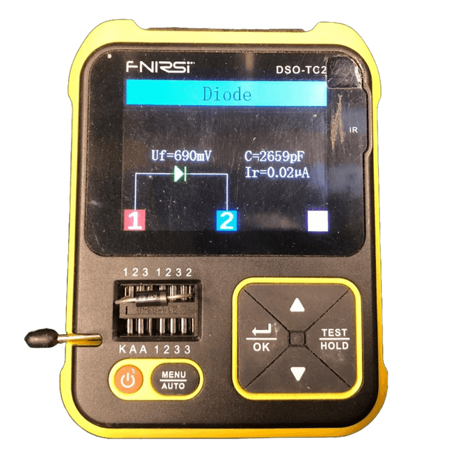 FNIRSI DSO-TC2 Mini Digital Oscilloscope Component Tester